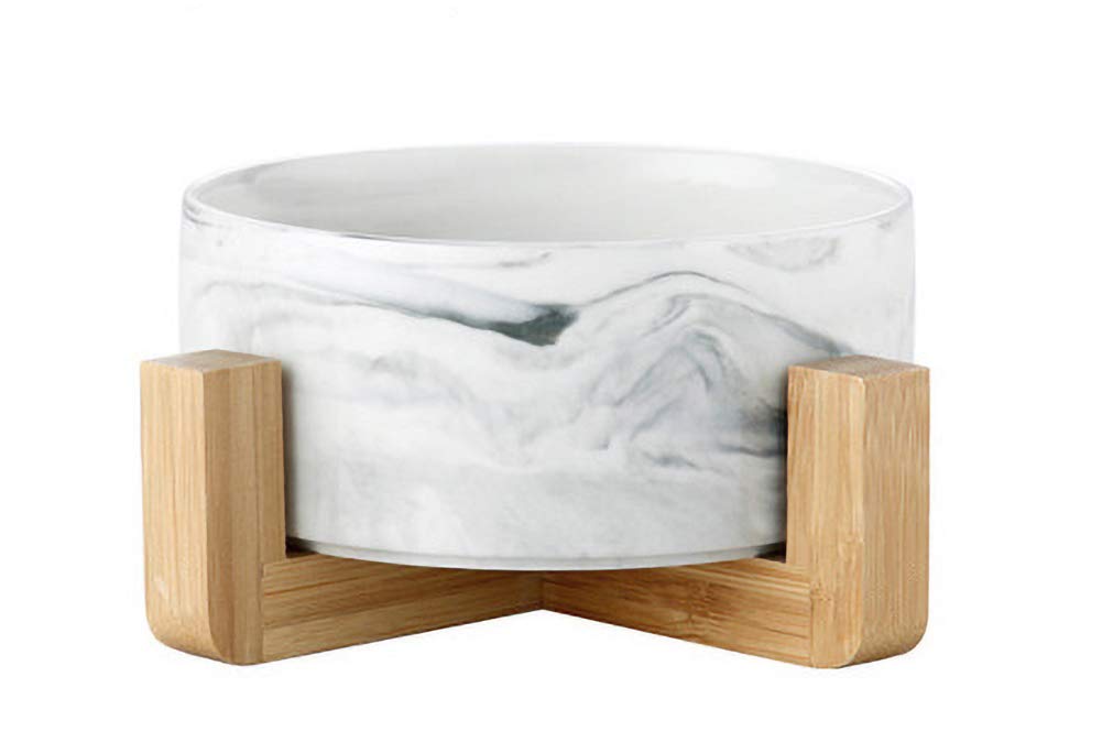 Premium Ceramic Pet Bowls with Stand - Non-Slip Heavy Weighted Dog & Cat Food and Water Bowls - No Tip Over Design for Comfortable Feeding - Dishwasher Safe, Easy to Clean - Perfect for Home, Kitchen, or Travel Use