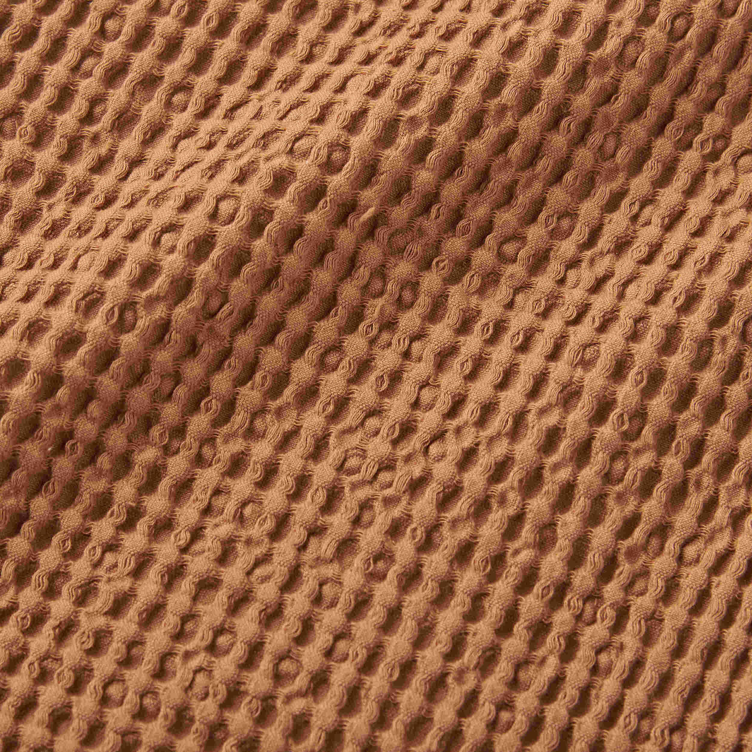 Soft Pineapple Elephant Jaipur Chunky Waffle Throw Blanket - Caramel Brown Cozy Knit Afghan for Sofa, Bed & Couch - Perfect for Living Room Decor, Winter Warmth & Gift Giving