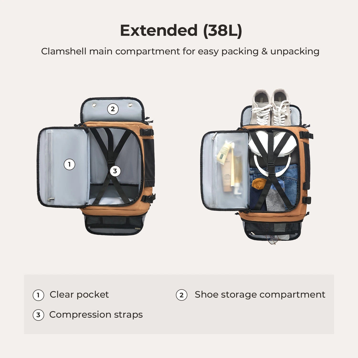 Blast Travel Backpack - Lightweight Waterproof Carry-On Backpack for Men & Women - Perfect for Airplane, Hiking, Camping & Daily Commute