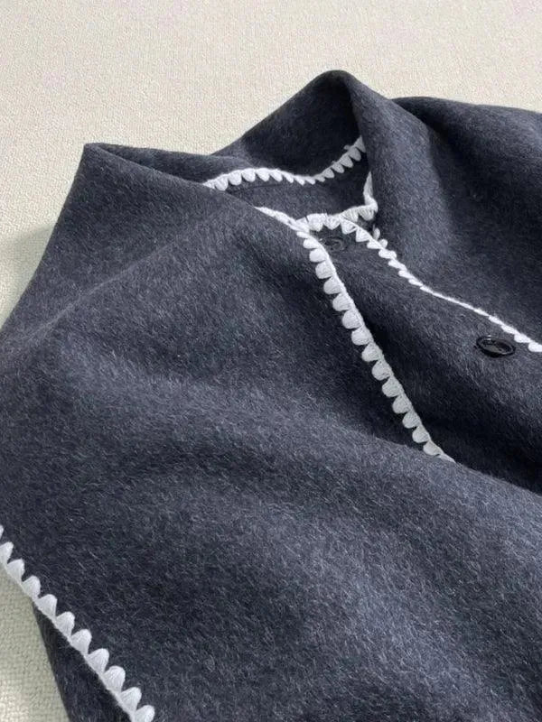 Plus Size Winter Shawl Coat for Women - Warm & Stylish Outerwear for Cold Weather, Office & Casual Outings