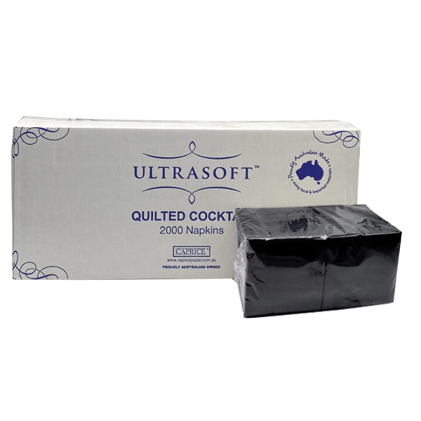Premium Ultrasoft Cocktail Napkins - Black, White & Kraft - Elegant Party, Wedding & Home Bar Accessories