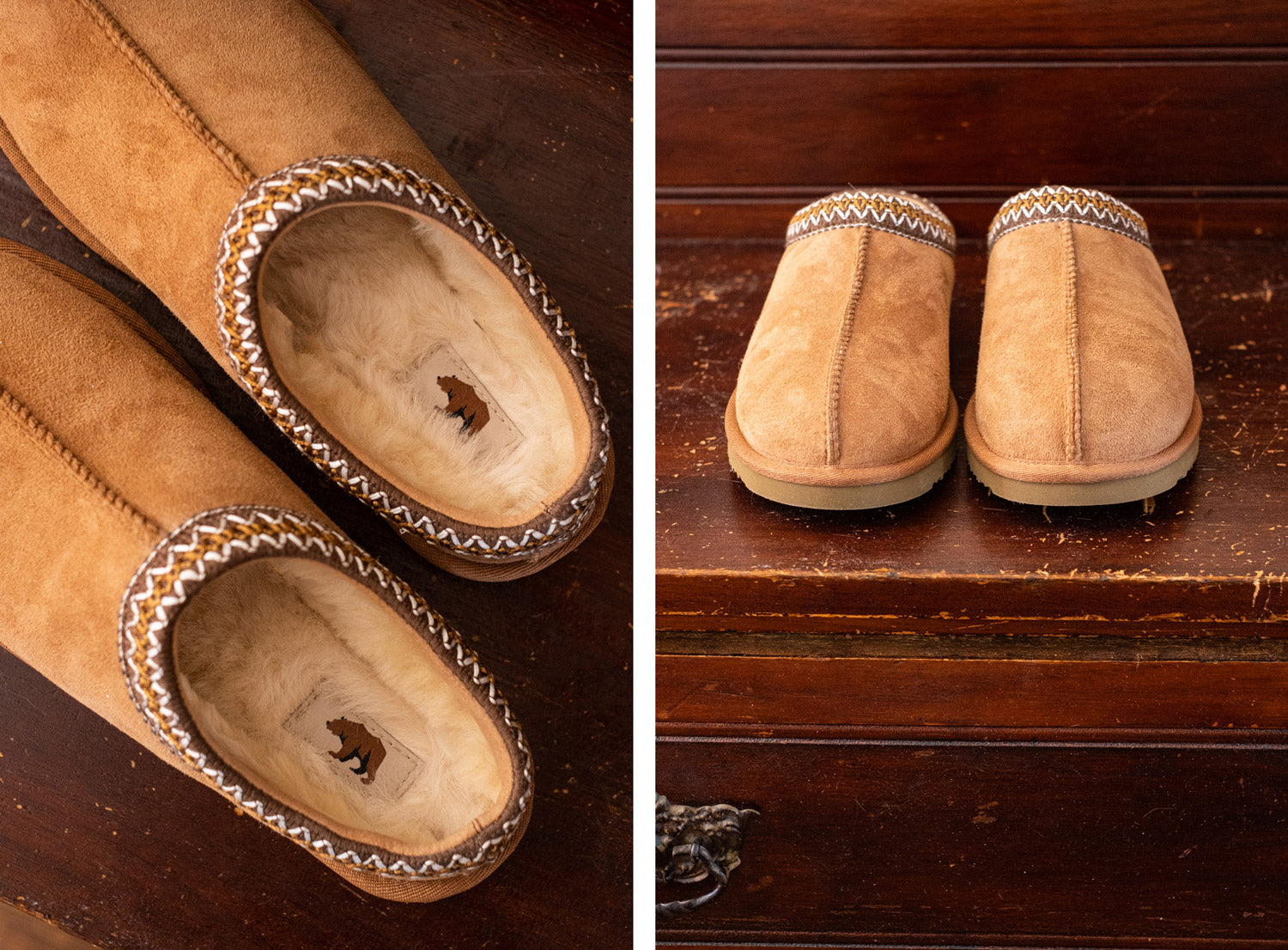Women's Sheepskin Slip-On Slippers - Final Clearance Sale (Sizes 9 & 10 Only) | Cozy Indoor House Shoes for Winter Comfort & Relaxation at Home