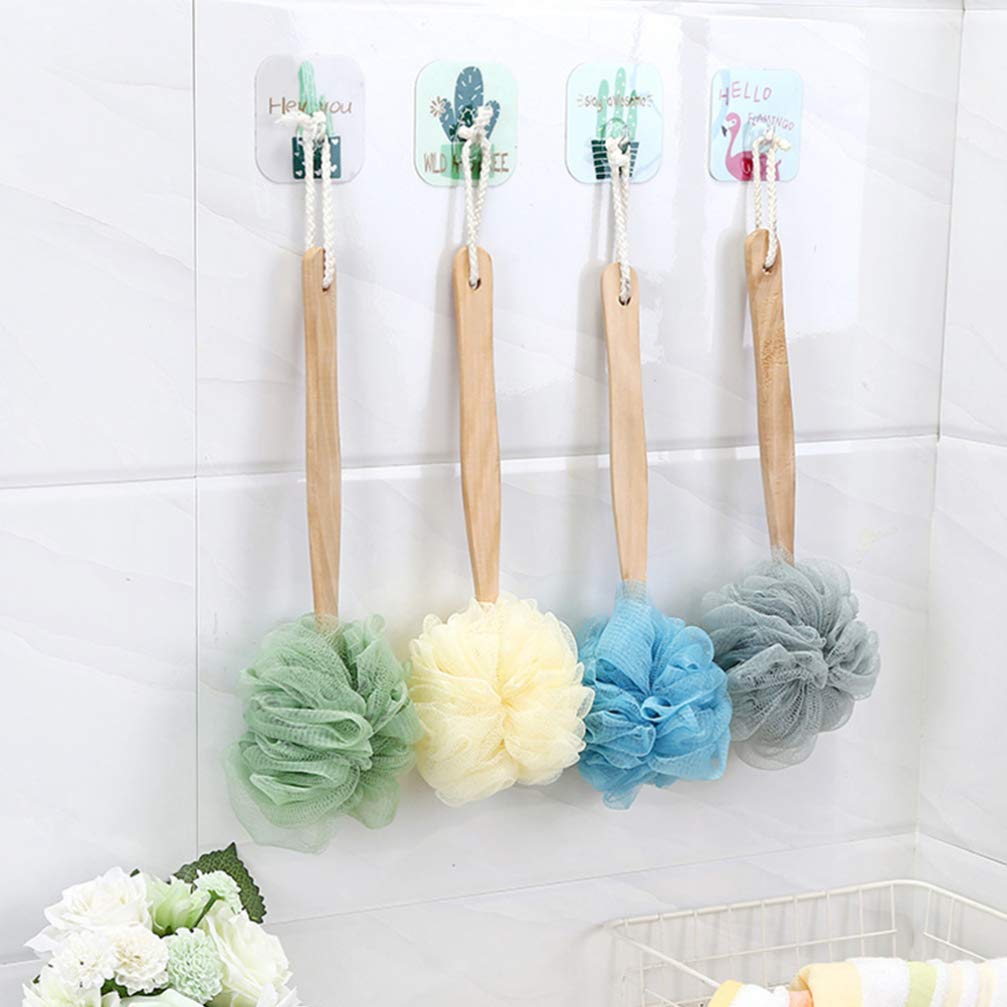 Lurrose Solid Color Exfoliating Loofah Ball - Shower Sponge & Back Scrubber for Deep Cleansing | Bath Body Scrub, Skin Exfoliation & Relaxing Spa Experience