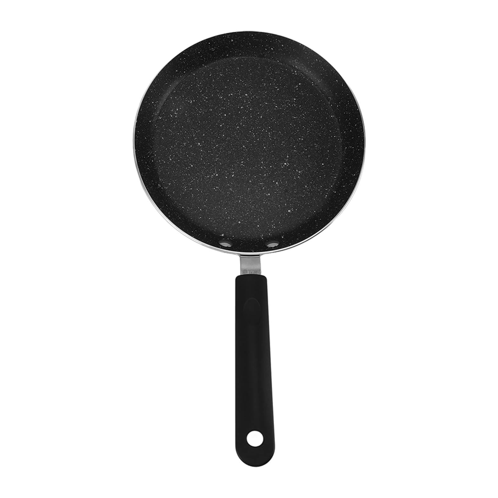 Tissting 6-Inch Aluminum Alloy Non-Stick Crepe Pan - Round Flat Skillet for Pancakes, Dosa & Crepes - Induction & Gas Stove Compatible with Ergonomic Plastic Handle - Perfect for Breakfast, Brunch & Home Cooking