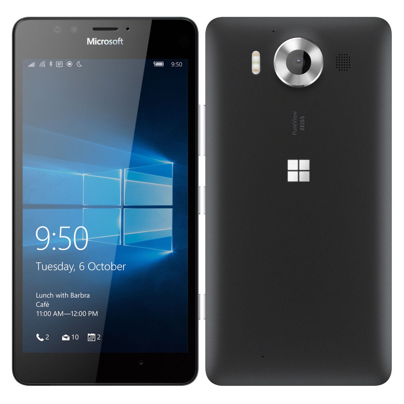 Microsoft Lumia 950 XL Unlocked Smartphone - 32GB Dual SIM, Black | Premium Windows Phone for Business & Travel Use