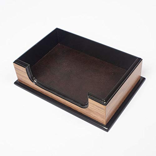 Premium 8-Piece Leather & Wood Desk Organizer Set with Double Tray, Personalized Desk Mat - Luxury Office Accessories for Home & Executive Workspaces