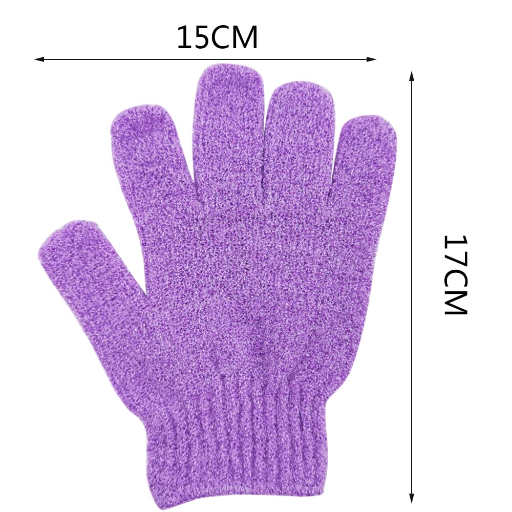 10-Pack Exfoliating Gloves for Body Scrub - Deep Cleaning Bath Mitts to Remove Dead Skin & Improve Blood Circulation - 10 Color Options - Perfect for Spa, Shower & Dry Brushing Routine