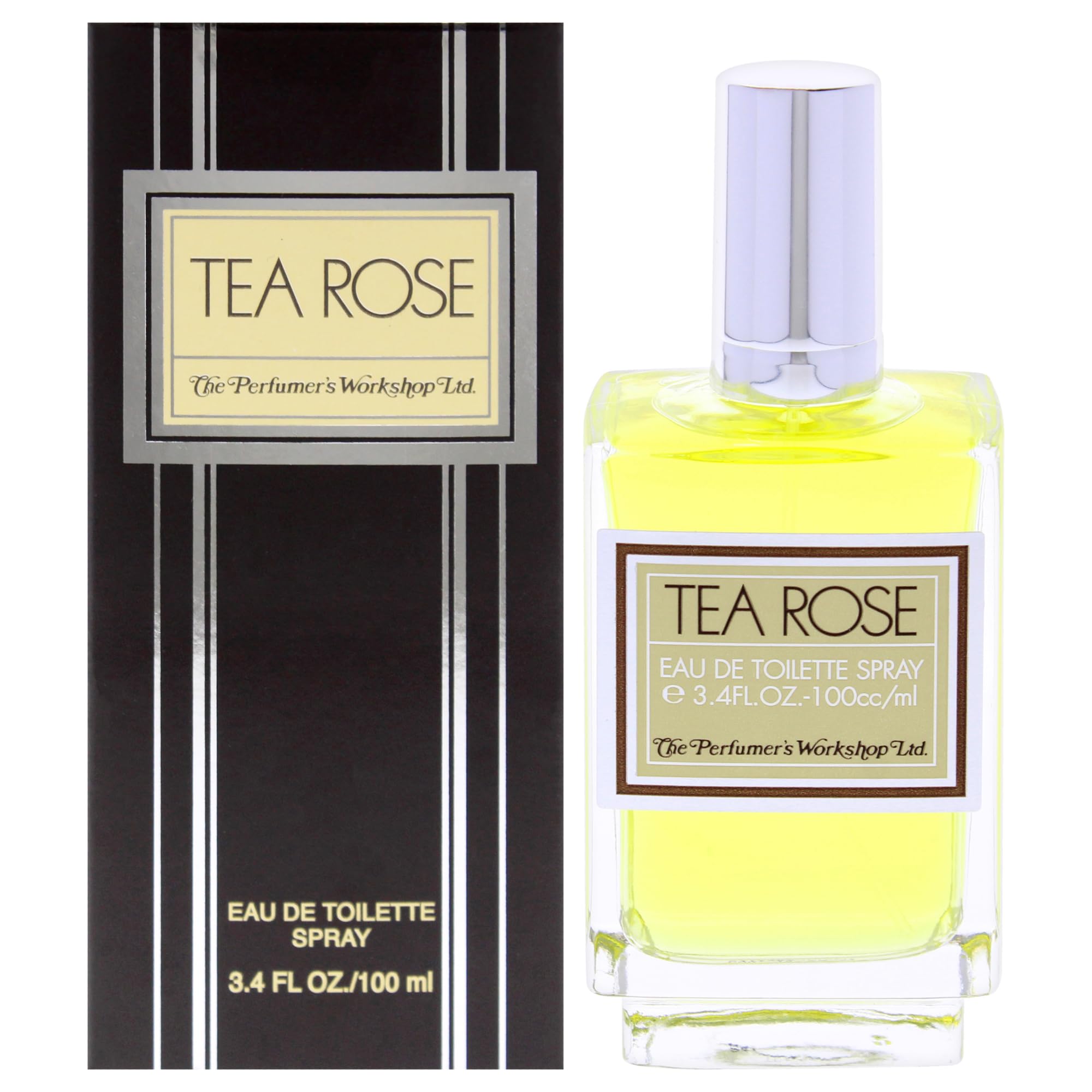 Perfumers Workshop Tea Rose Eau de Toilette for Women - 3.4 oz Floral Fragrance Spray | Romantic Date & Evening Wear Perfume
