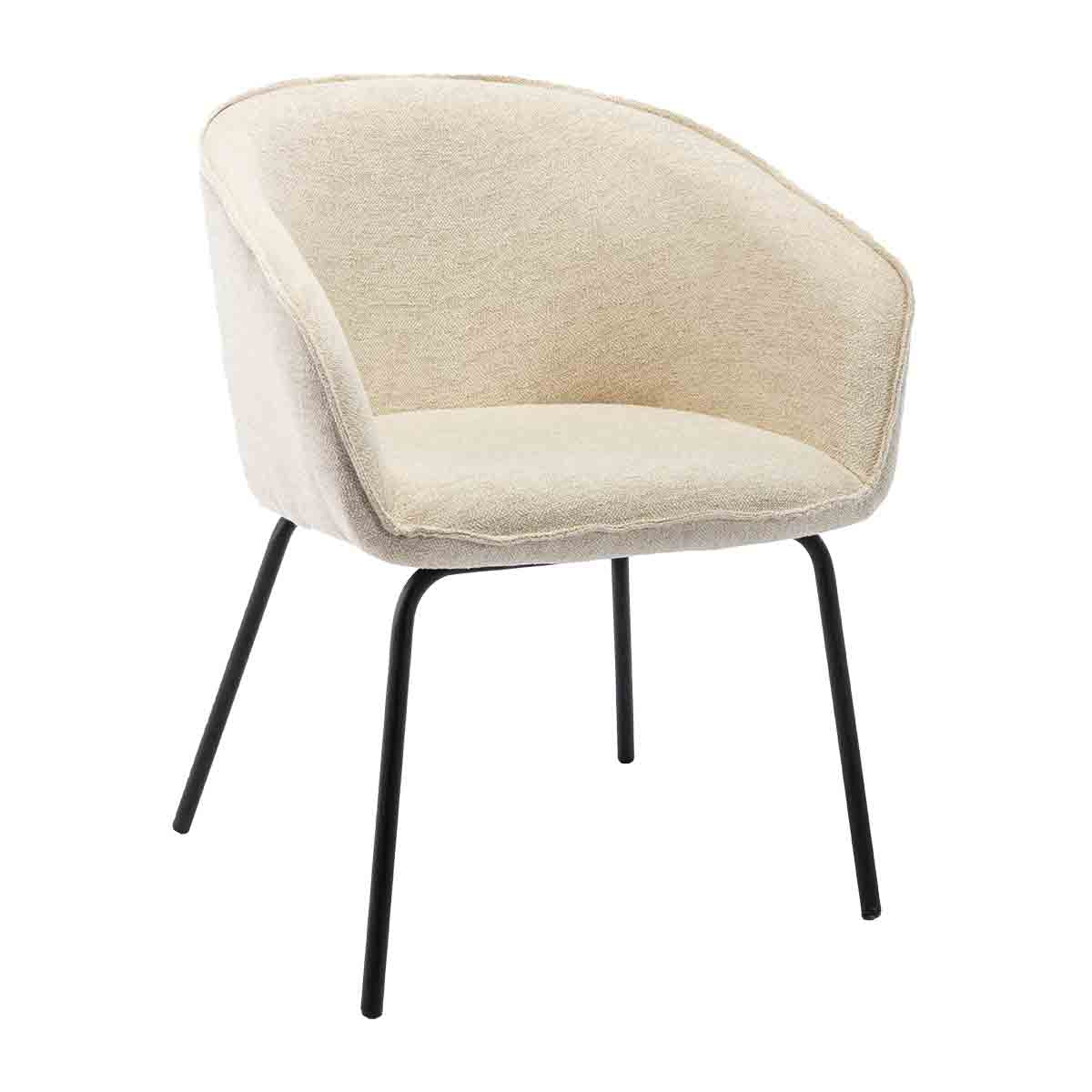 Halo Fabric Dining Arm Chair - Modern Upholstered Side Chair for Kitchen, Dining Room & Office - Comfortable & Stylish Seating Solution