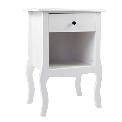 White Wooden Nightstand with Drawers - Bedside End Table for Bedroom, Large Storage Night Stand for Home Furniture, Living Room Sofa Side Table (White) - Perfect for Bedroom Organization & Living Room Decor
