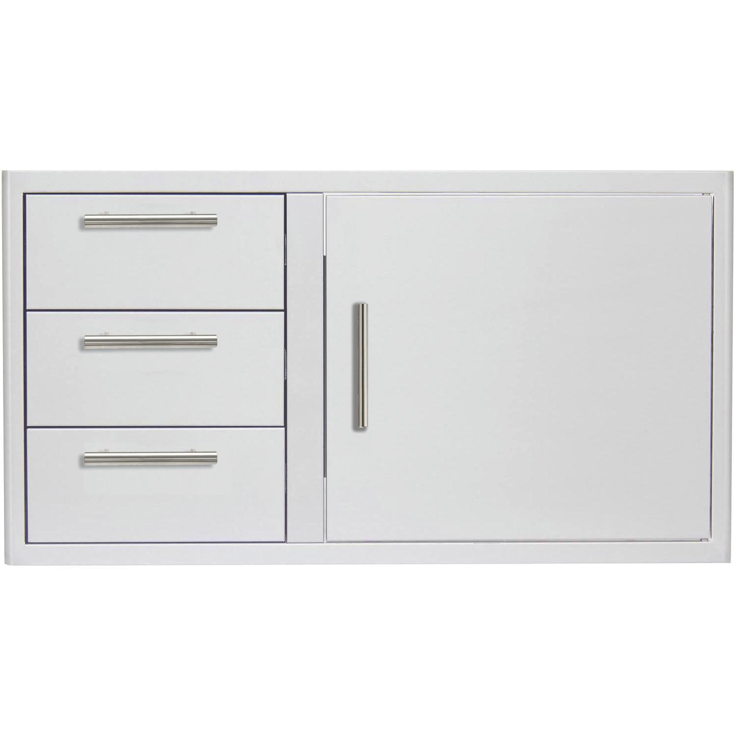 Blaze Grills BLZDDCR39LTSC 39-Inch Stainless Steel Access Door & Triple Drawer Combo for Outdoor Kitchen - Perfect for BBQ, Grilling, and Patio Storage