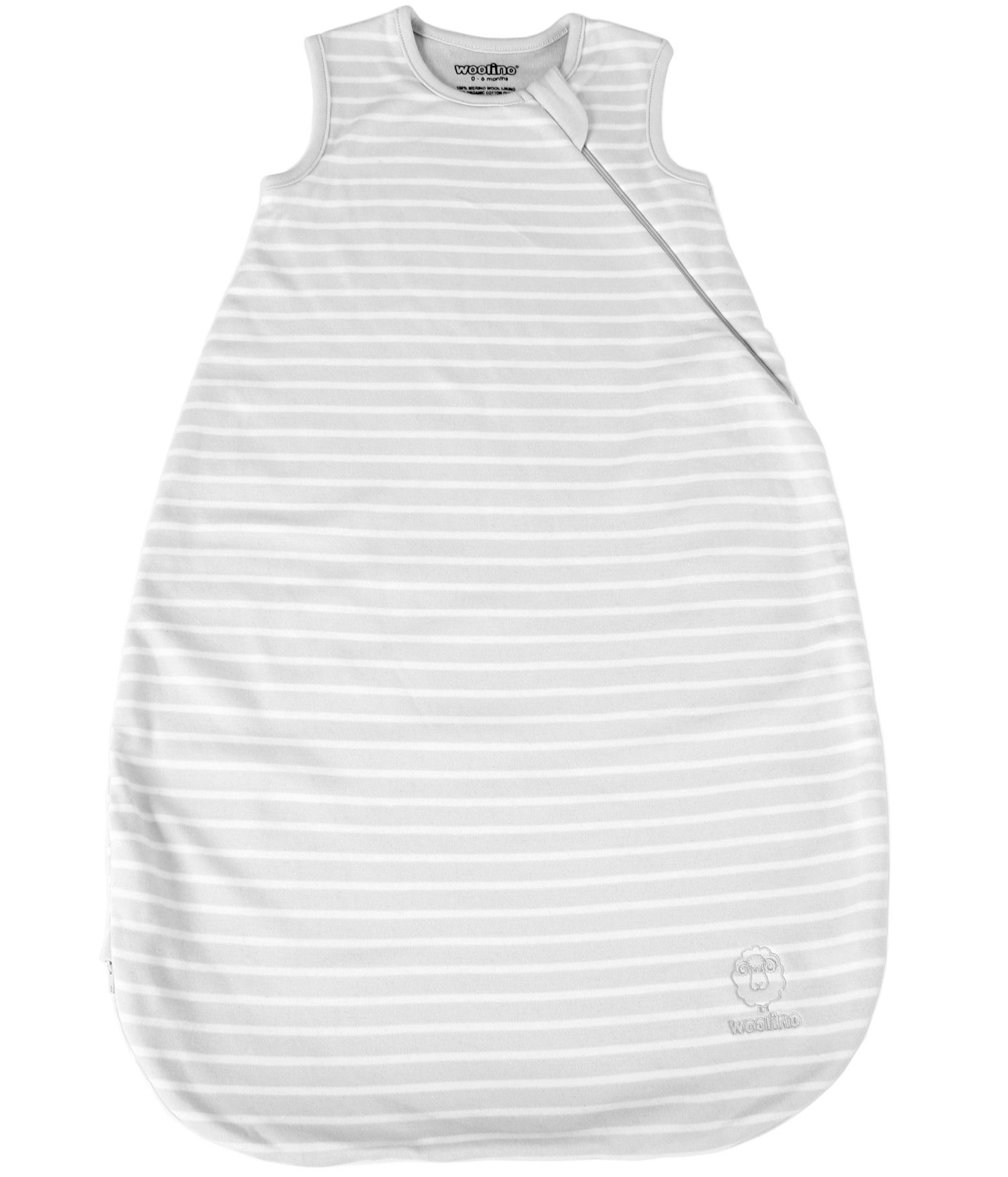 Woolino Merino Wool & Organic Cotton Baby Sleep Sack - 4 Season Wearable Blanket for Infants & Toddlers (18-36 Months) - Two-Way Zipper, Breathable & Temperature Regulating - Perfect for Nursery, Daycare & Travel - Birch Gray