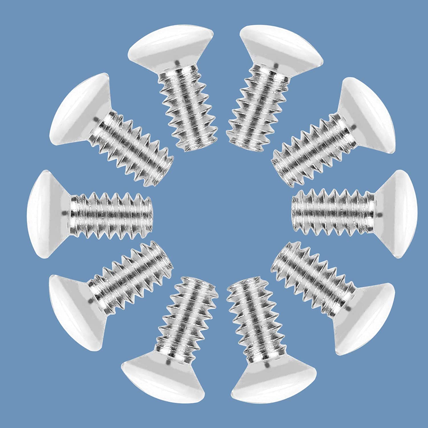 AIEX 60Pcs 3/8 Inch Long 6-32 Thread White Wall Plate Screws - Electrical Outlet Cover Screws, Switch Plate Screws Replacement - Perfect for Home, Office & Commercial Electrical Installations