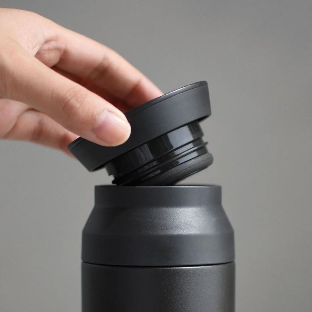 Kinto Travel Tumbler 350ml Insulated Stainless Steel Coffee Mug - Black | Leakproof & Heat Retention | Perfect for Commuting, Camping & Office Use