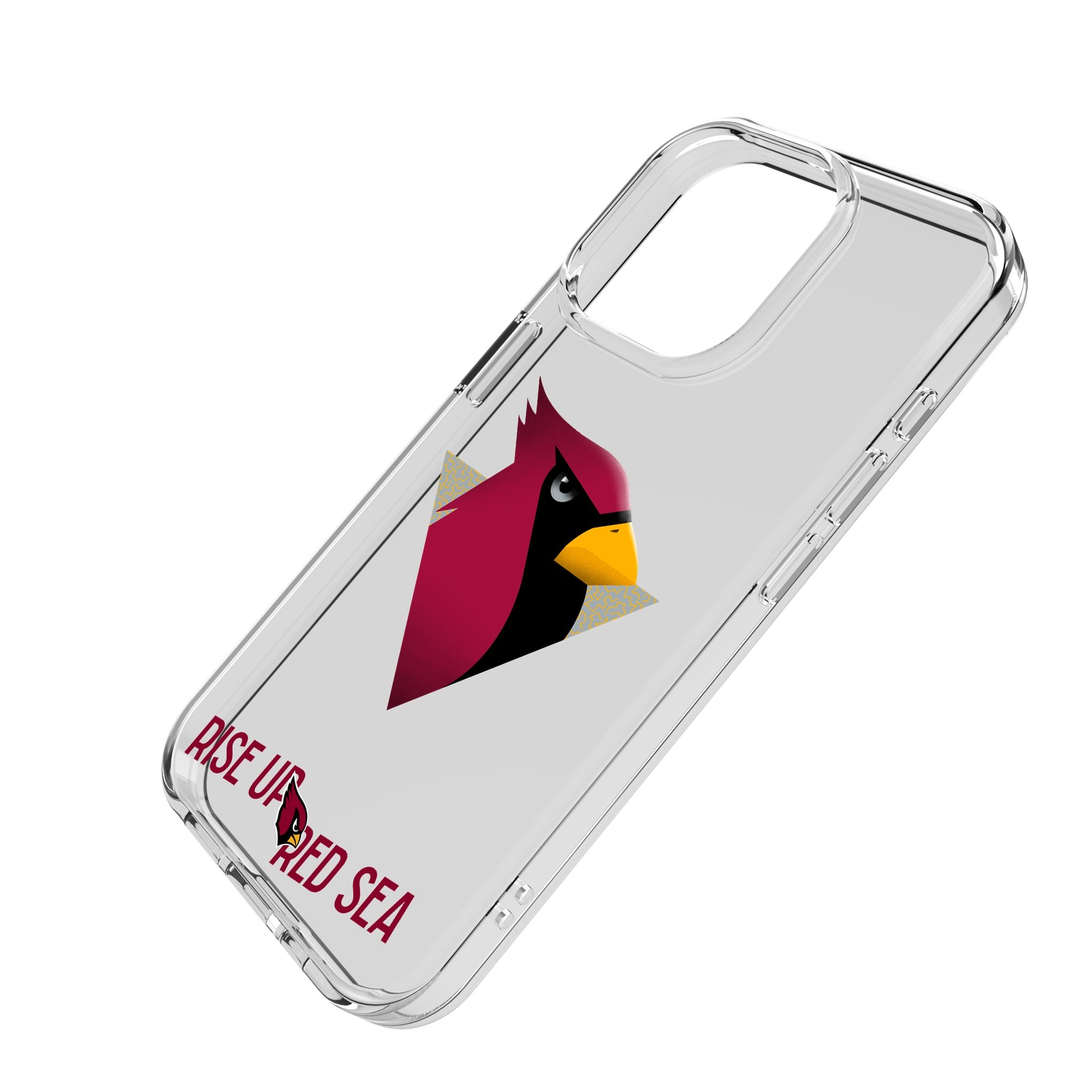 Arizona Cardinals 2024 Edition Clear Protective Case for iPhone 15 14 13 12 Pro Max - Slim Shockproof Cover for Football Fans & Game Day Support