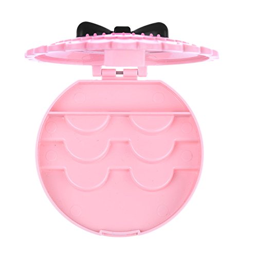 Pink Acrylic Magnetic Eyelash Storage Box with Bowknot - False Eyelash Organizer Case for Makeup Tools & Cosmetic Accessories - Perfect for Travel, Salon, and Home Makeup Organization