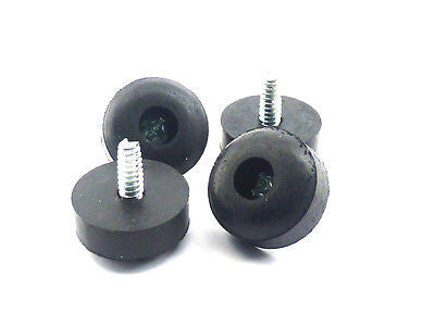 Dunlop ECB151 Rubber Feet with Screws (4 Pack) - Non-Slip Cabinet & Furniture Leg Pads for Stability & Floor Protection - Ideal for Chairs, Tables, Appliances & Electronics