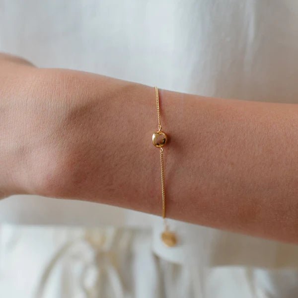 Dainty Legacy Bracelet - 14K Gold Plated White Topaz Jewelry for Women, Elegant Gift for Birthday, Anniversary & Special Occasions