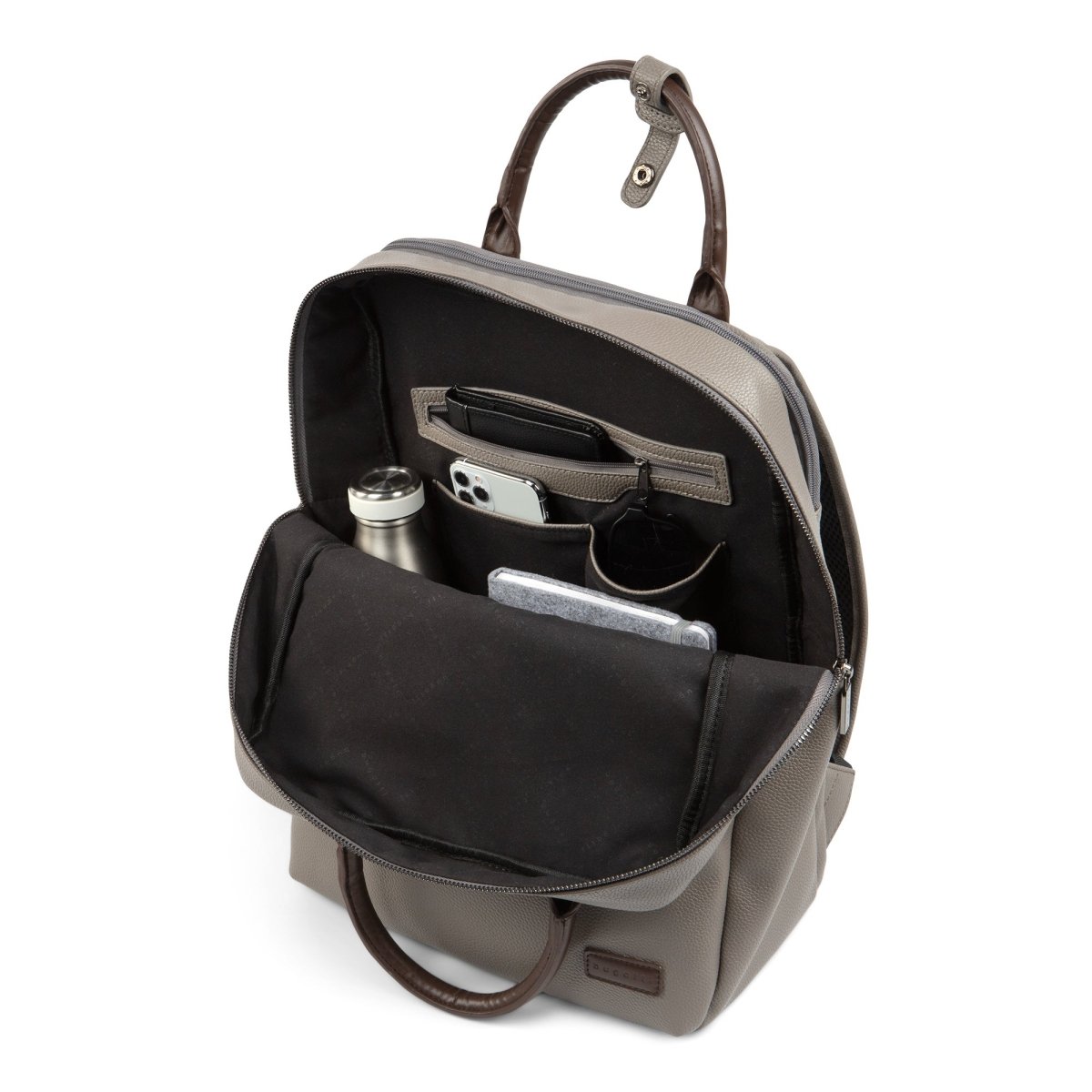 Bugatti Contrast Backpack II - Stylish & Durable Laptop Backpack for Men & Women, Water-Resistant Travel Backpack with USB Charging Port - Perfect for Work, School, College & Outdoor Adventures