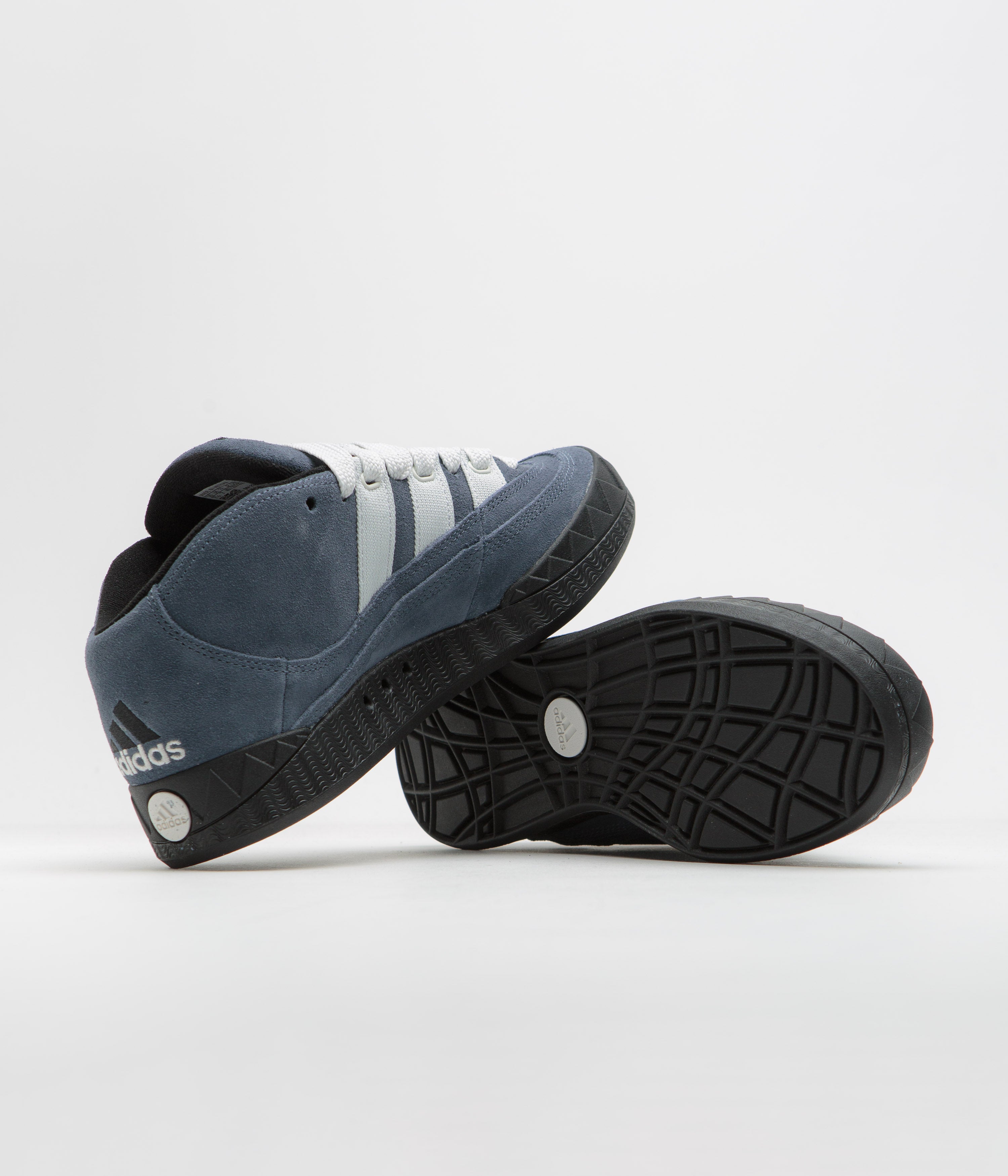Adidas Adimatic Mid Shoes - Legacy Blue, Crystal White, Core Black | Retro Sneakers for Men & Women | Perfect for Casual Wear, Street Style & Skateboarding