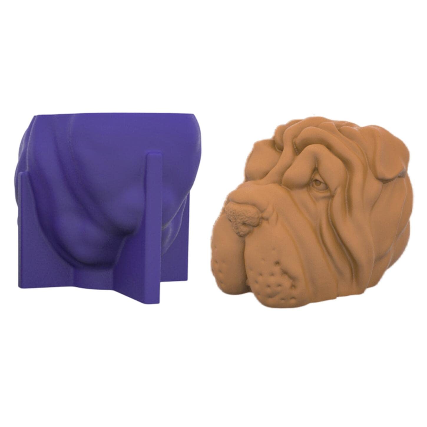 3D Silicone Dog Molds for Candle, Soap, Fondant, Chocolate, and Resin - Pug & Teddy Bear Baking Molds for DIY Cake Decorating, Home Crafts, and Party Treats