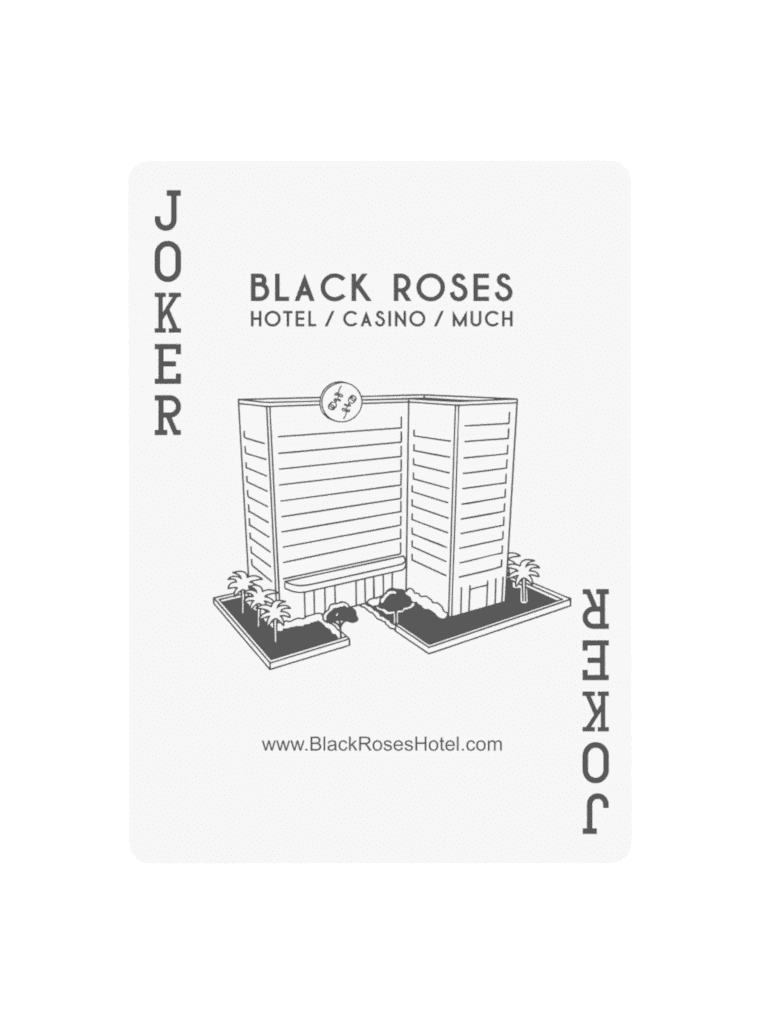 Premium Cold Foil Black Roses Design Luxury Playing Cards - Elegant Casino & Hotel Style Deck for Poker, Magic Tricks, and Gift Giving