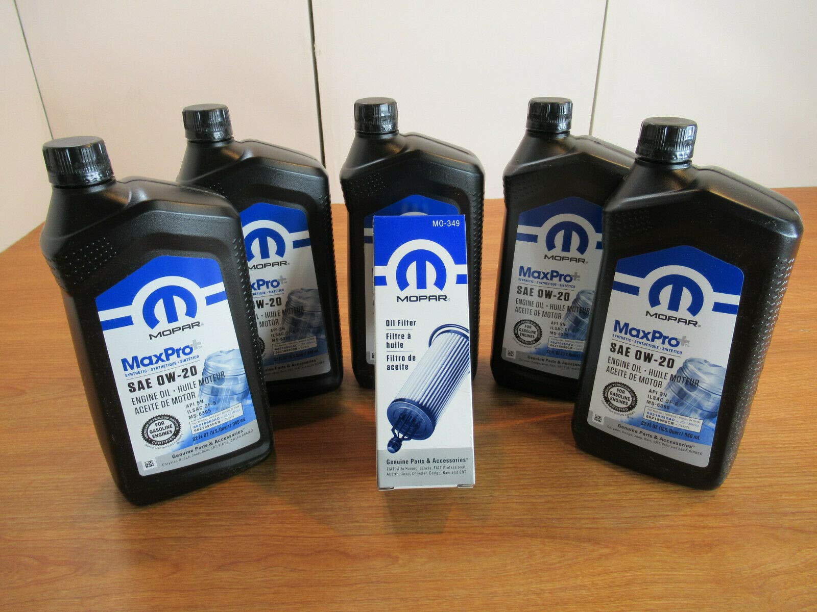 Jeep Wrangler JL & Gladiator 0W-20 Full Synthetic Engine Oil Change Kit - 5 Quarts Maxpro+ Oil & Premium Filter - Perfect for Off-Road & Daily Driving Maintenance