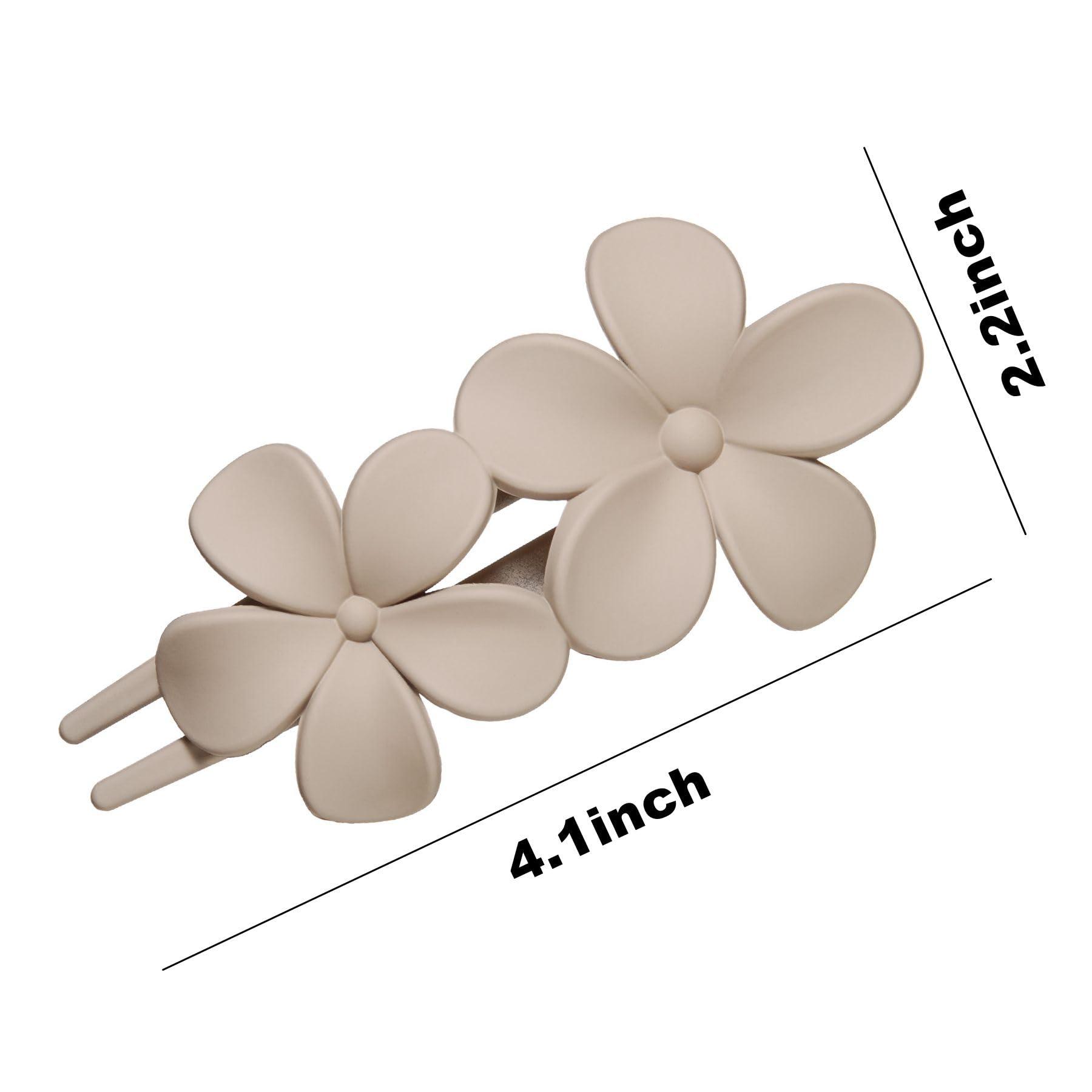 8 Pcs Matte Flat Frangipani Hair Claw Clips - Strong Hold Jaw Clips for Women & Girls with Thin, Thick, Curly or Straight Hair - Tropical Beach Party Hair Accessories - Perfect for Summer, Weddings, Vacations & Everyday Styling