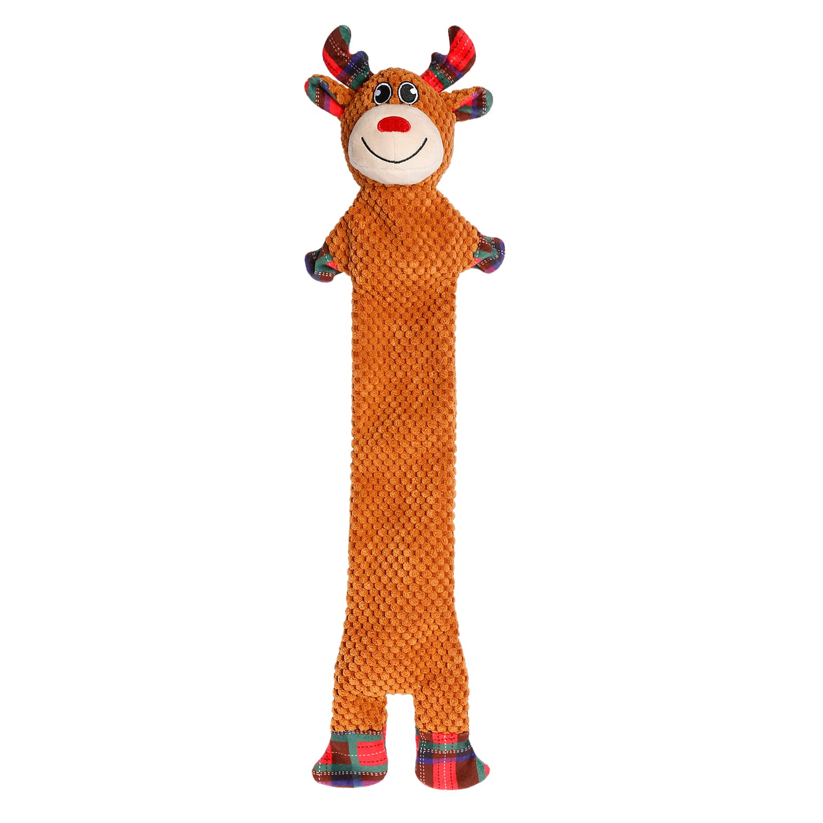 Malier Christmas Plush Reindeer Dog Toy - 22 Inch Squeaky Chew Toy for Small & Medium Dogs | Durable Interactive Pet Gift for Holidays, Playtime & Training