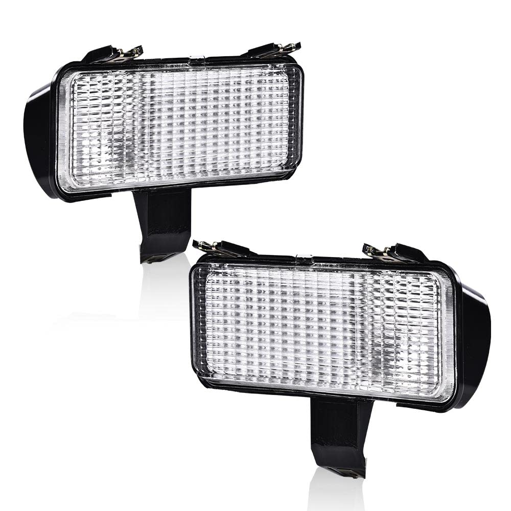 PIT66 Front Turn Signal & Park Lamps Lights - Compatible with Chevy PU/Suburban/Blazer 1981-1982 - Set of 2 New White Bulbs - Perfect for Classic Truck Restoration & Nighttime Safety Driving