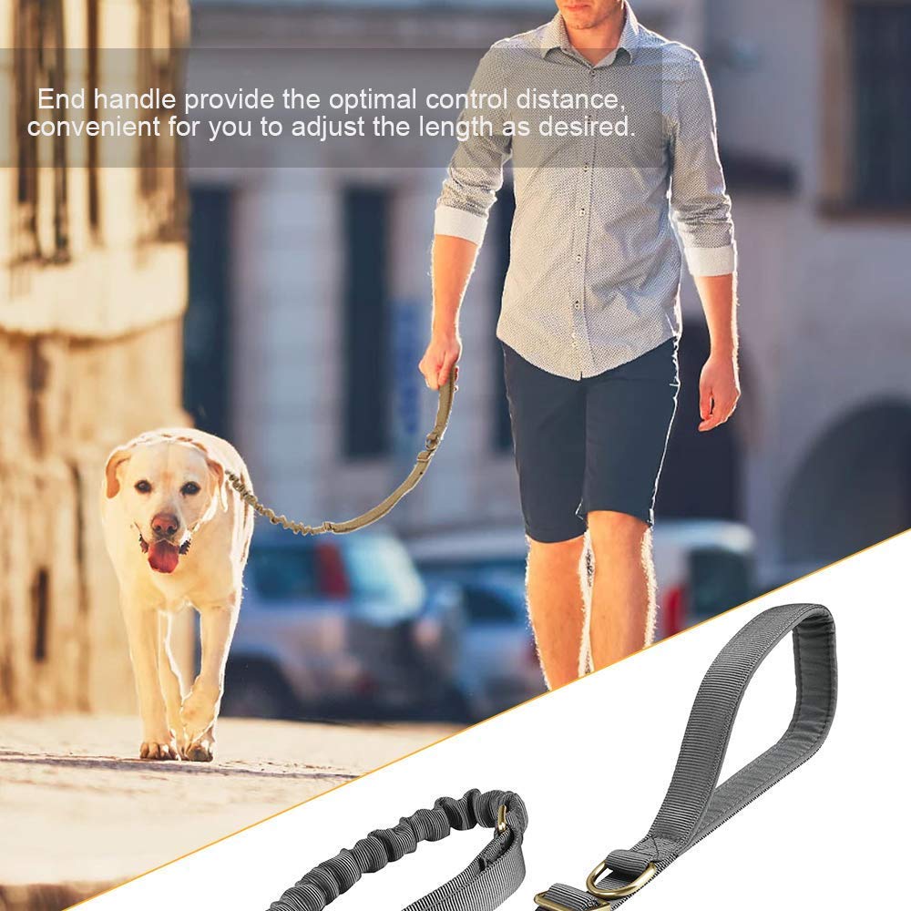 **Tactical Bungee Dog Leash - Adjustable Dog Backpack with Handle for Hiking, Running & Outdoor Adventures - Durable Saddle Bag for Active Dogs**