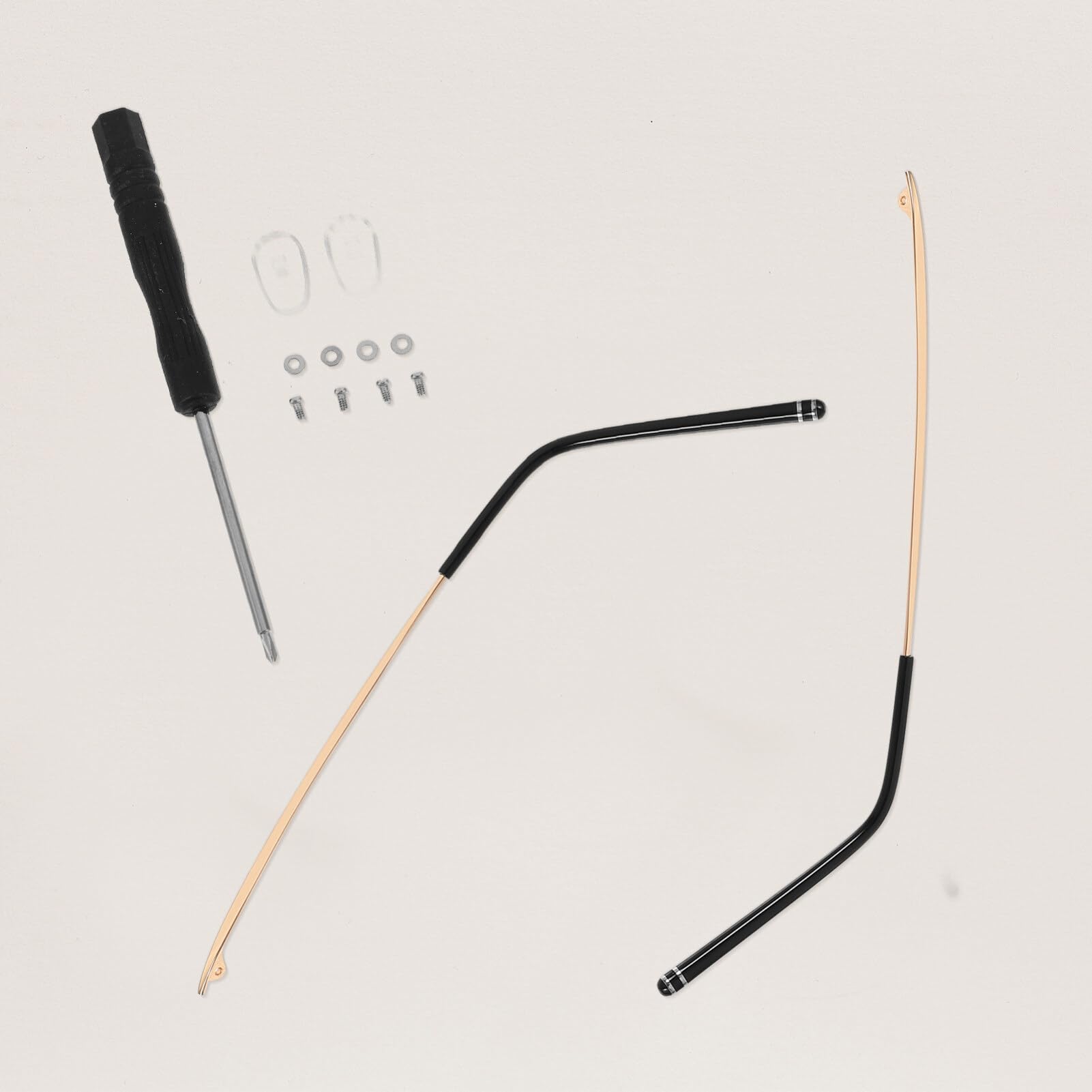 Universal Metal Glasses Replacement Arms & Legs - 1 Pair Gold Glasses Repair Kit for Eyewear Accessories | Perfect for Fixing Broken Frames at Home, Office, or Travel