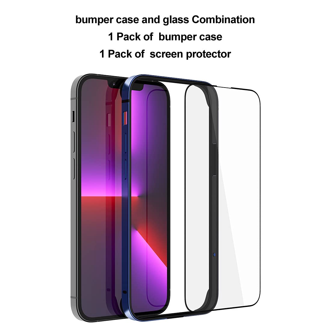 Eastcoo Ultra Slim Thin Phone Case for iPhone 13 Mini 5.4 Inch - Metal Bumper with Soft TPU Inner Shell | No Signal Interference | Wireless Charging Compatible | Blue | Perfect for Everyday Use, Travel & Business Meetings