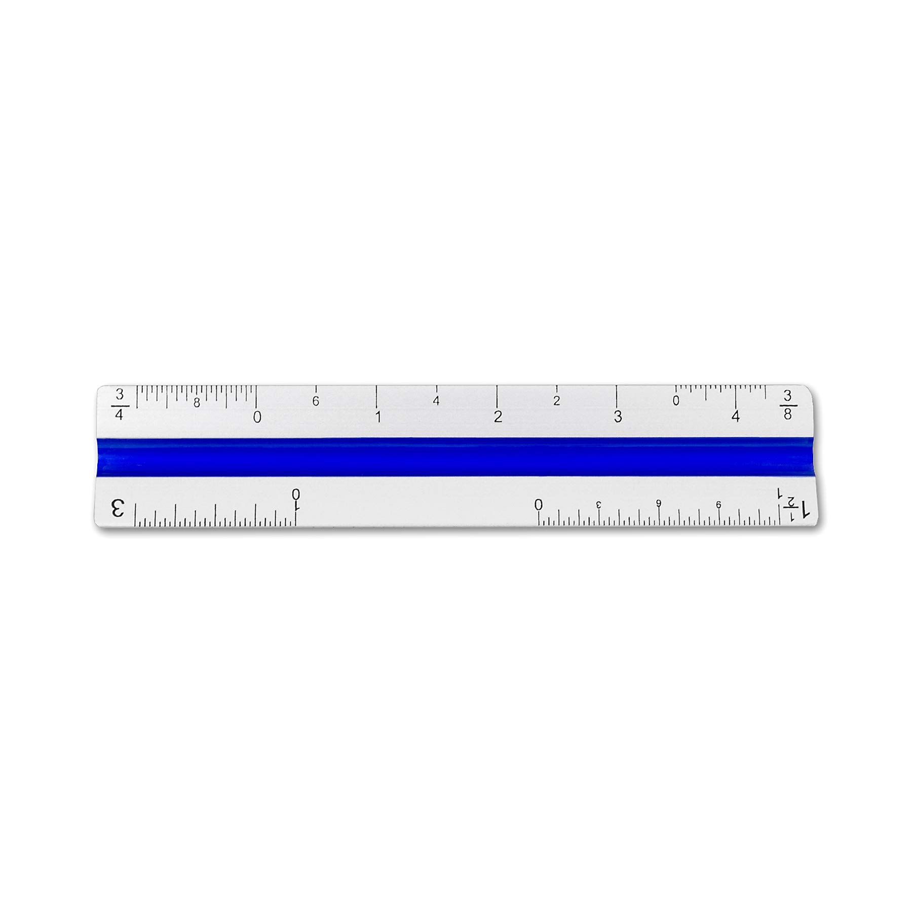Alumicolor Aluminum Architect Color-Coded Solid Drafting Scale Ruler - 4 Inch Silver - Perfect for Architectural Drawings, Engineering Plans & DIY Projects