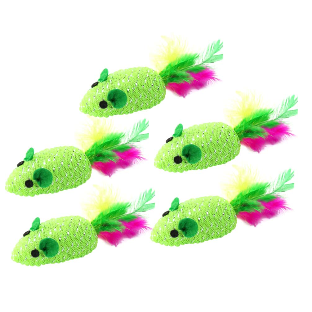 Balacoo 10-Piece Interactive Kitten Toy Set - Plush Cat Teaser Toys for Play & Exercise, Green - Perfect for Indoor Play, Training & Bonding with Your Kitten