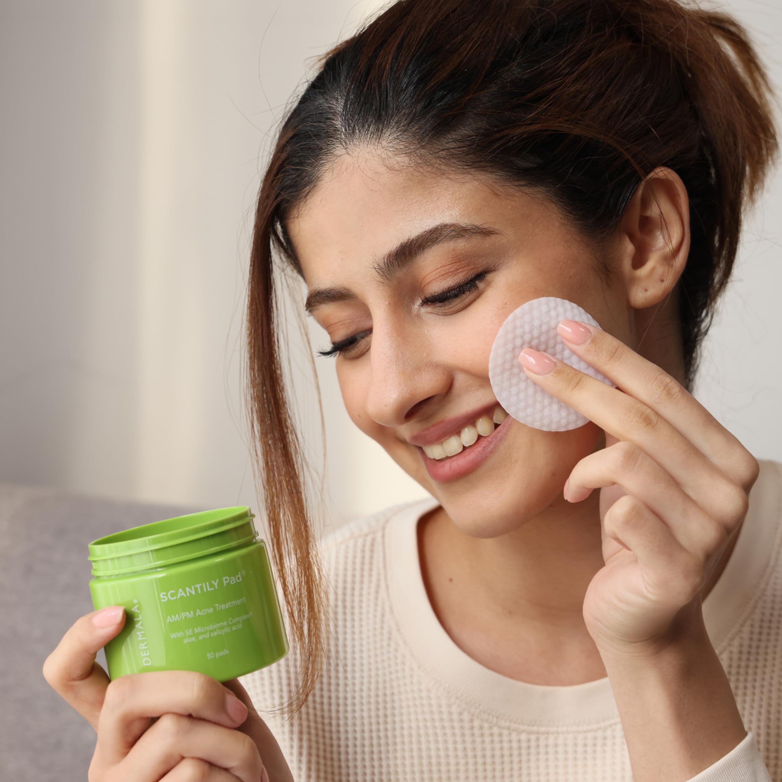 SCANTILY Pad AM/PM Acne Treatment for Face & Body - Oil Control & Blemish Relief - Day & Night Skincare Solution for Clear Skin