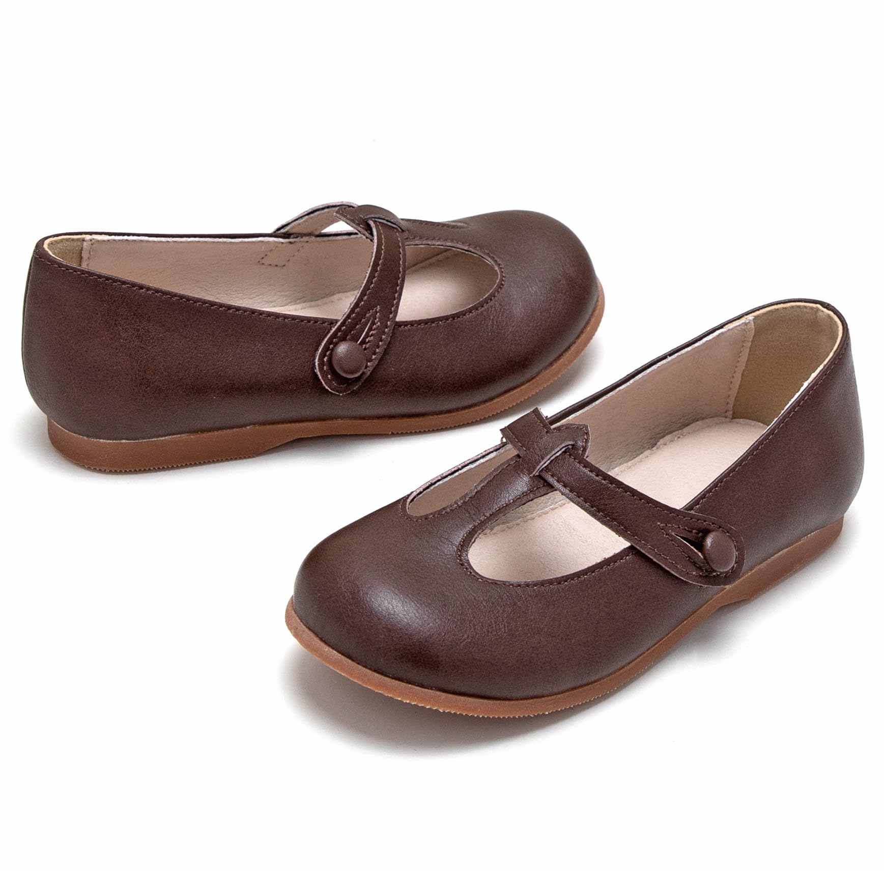 GINFIVE Toddler Girls Dress Shoes - Little Kids Flats School Mary Janes Shoes for Toddlers & Preschoolers - Perfect for Weddings, Parties, School & Special Occasions