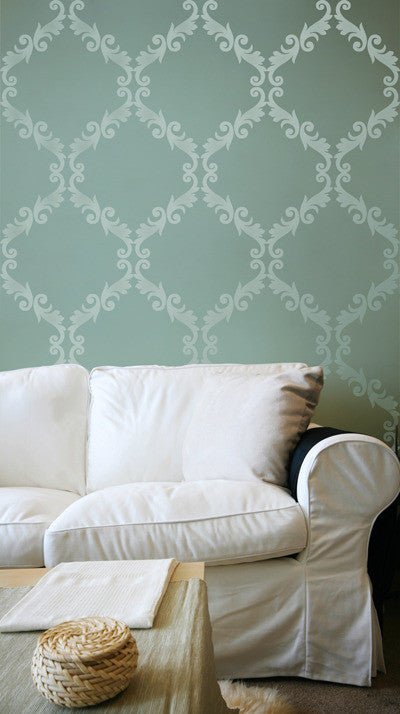 Acanthus Trellis Wall Stencil - Reusable DIY Decorative Painting Template for Home & Garden Décor | Perfect for Walls, Furniture, and Fabric Projects