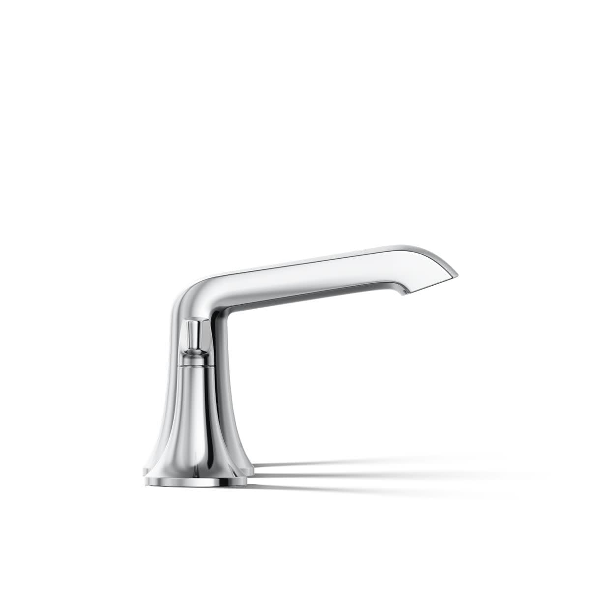 Kohler K-22020-4-BN Bathroom Sink Faucet - Single Handle Brushed Nickel Vessel Faucet for Modern Bathroom Vanity, Perfect for Home & Hotel Renovation