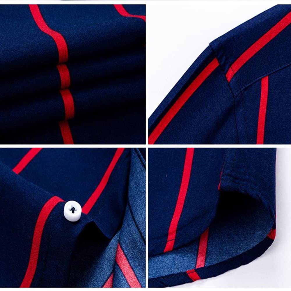 DOKKIA Women's Long Sleeve Vertical Striped Button Down Blouse - Professional Work Shirt & Casual Office Wear for Business Women