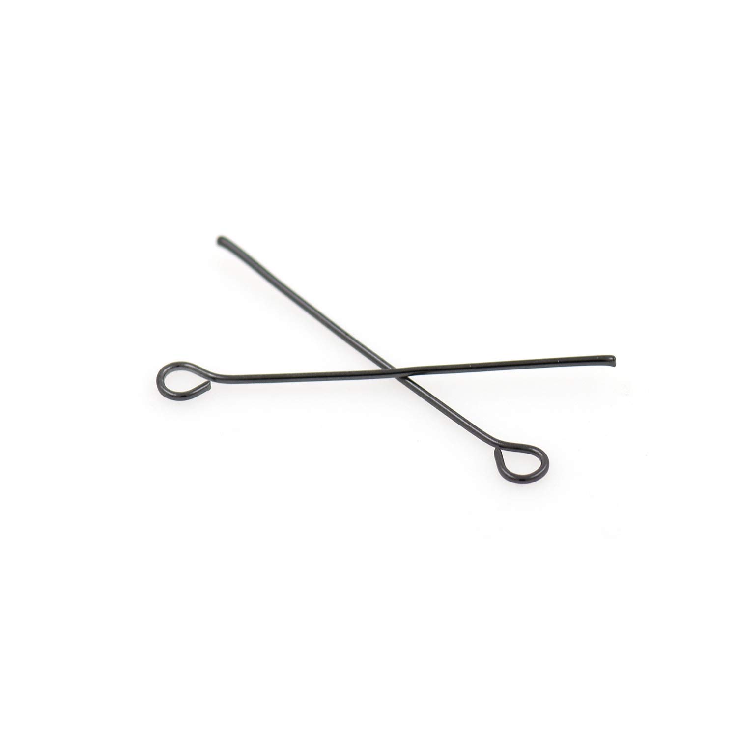 30x3mm Long Brass Eye Pins for Jewelry Making - Bulk 100Pcs Black Jewelry Findings Supplies (Perfect for DIY Earrings, Necklaces & Craft Projects)