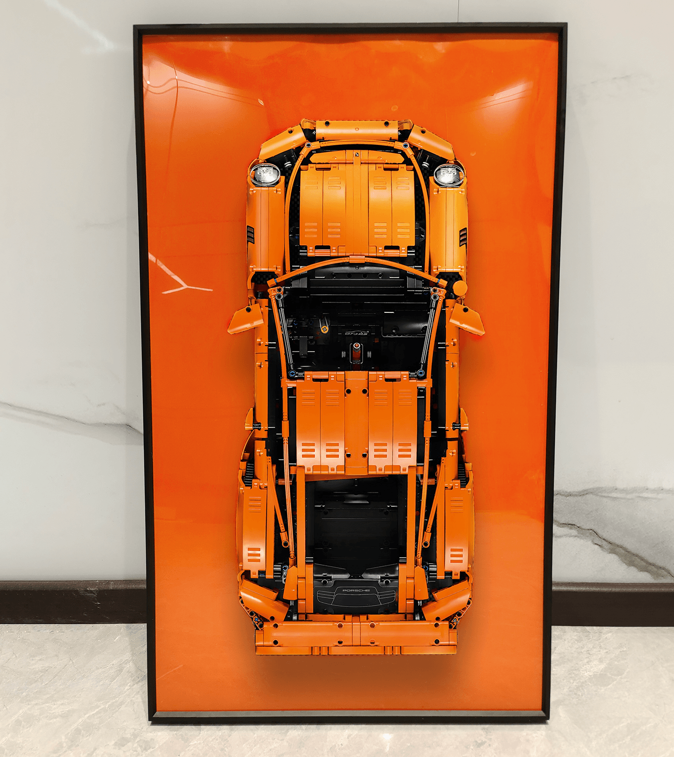 LEGO Technic 42056 Porsche 911 GT3 RS Wall Display Frame - Premium Showcase for LEGO Car Models - Perfect for Home Office Decor & Collector's Display