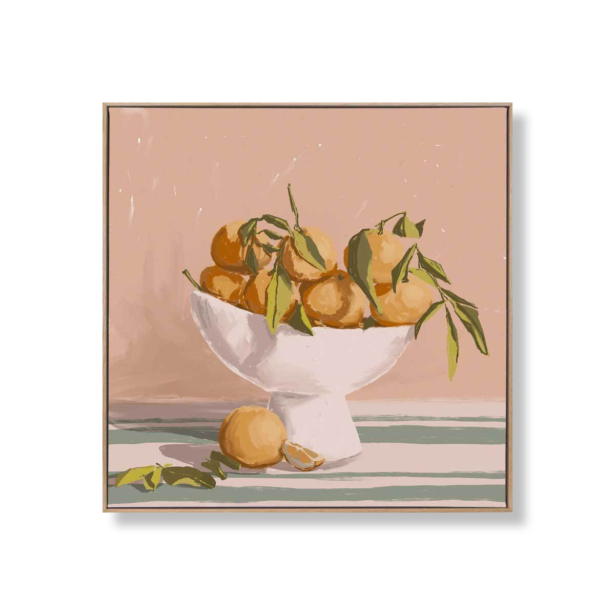 Bowl of Oranges Art Print - Vibrant Still Life Wall Decor for Kitchen, Dining Room & Office - Perfect for Home Decor & Gifts