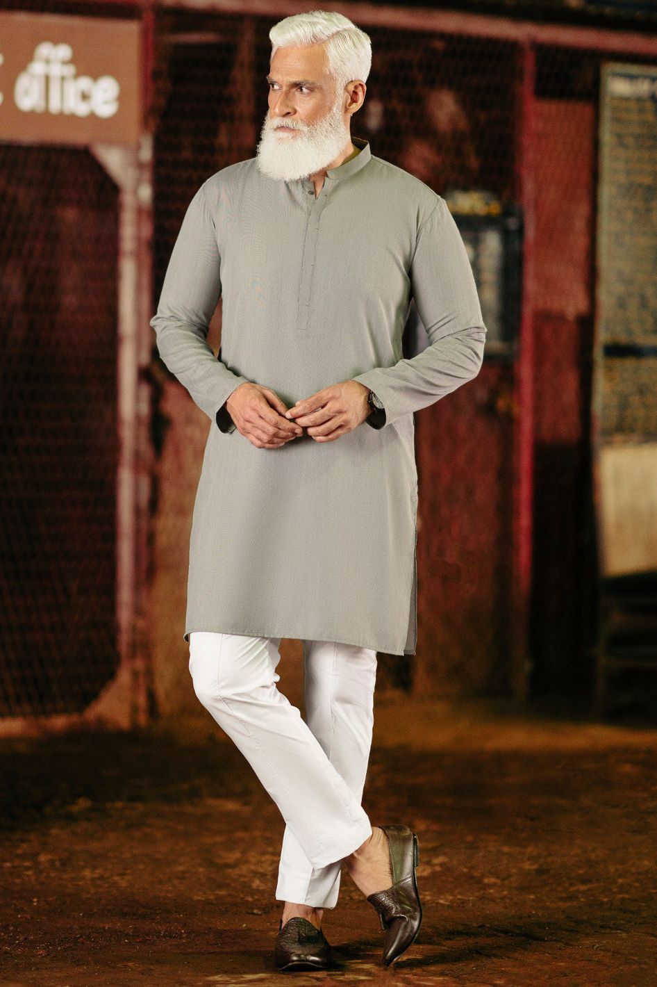 Stylish Blended Grey Kurta for Women - Comfortable & Trendy Indian Tunic Top - Perfect for Festivals, Parties & Casual Wear
