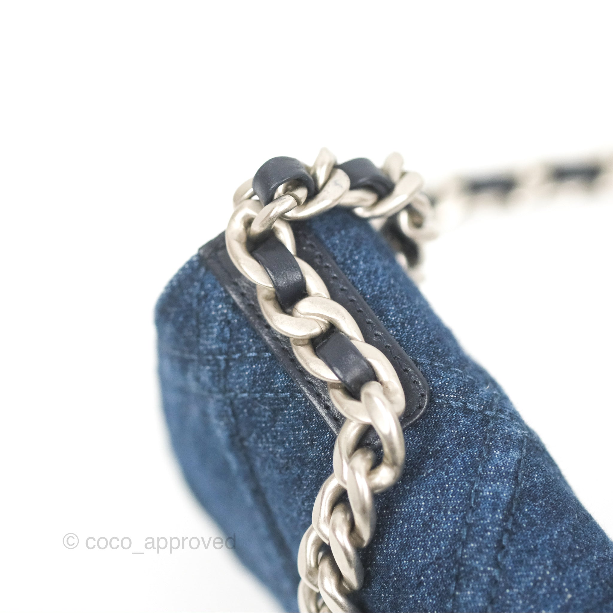 Chanel 19 Wallet on Chain WOC Blue Denim Mixed Hardware Crossbody Bag - Luxury Designer Handbag for Women, Perfect for Parties & Night Out
