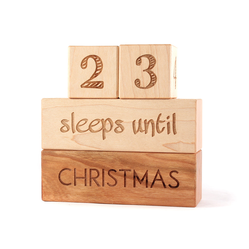 Christmas Countdown Blocks - Wooden Advent Calendar with Numbers for Holiday Decor - Perfect for Home, Office & Classroom Countdown to Christmas