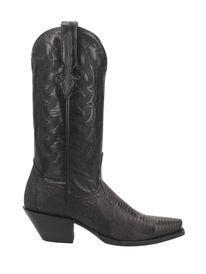 Dan Post DP3008 Women's Drifter Lizard Boots - Charcoal Western Cowgirl Boots for Country Dancing & Rodeo Events