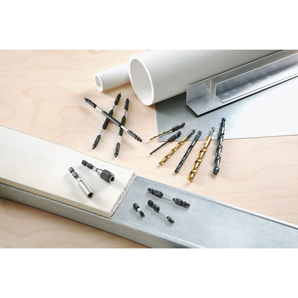 Bosch BL4155IM 12-Piece 7/16-Inch Impact Tough Black Oxide Drill Bit Set - Professional Grade for Metal, Wood & Concrete Drilling - Perfect for Construction, DIY & Home Improvement Projects