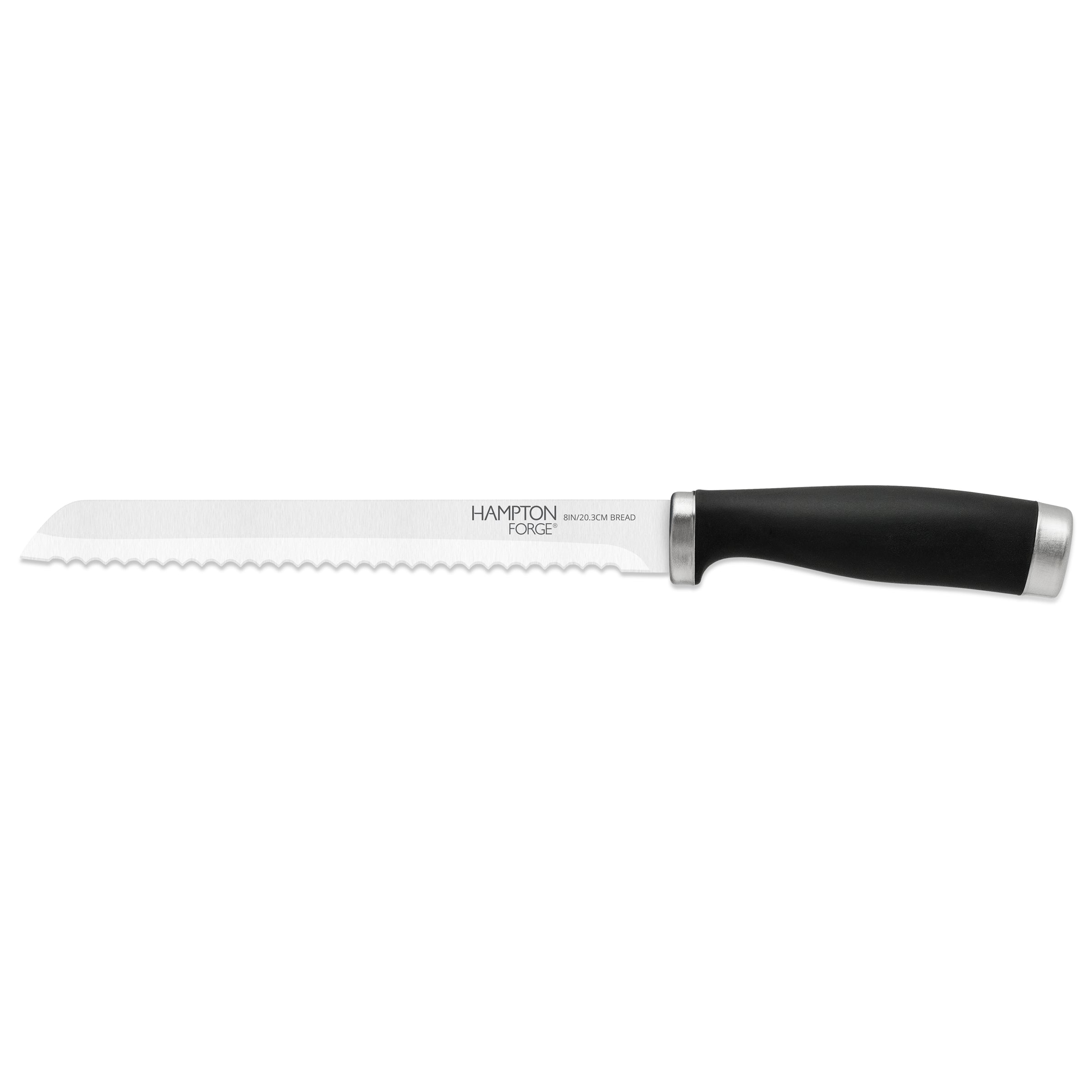 Premium Epicure 8-Inch Stainless Steel Bread Knife - Ultra Sharp Serrated Blade for Slicing Bread, Cakes & Pastries - Perfect for Bakeries, Home Kitchens & Gift Giving