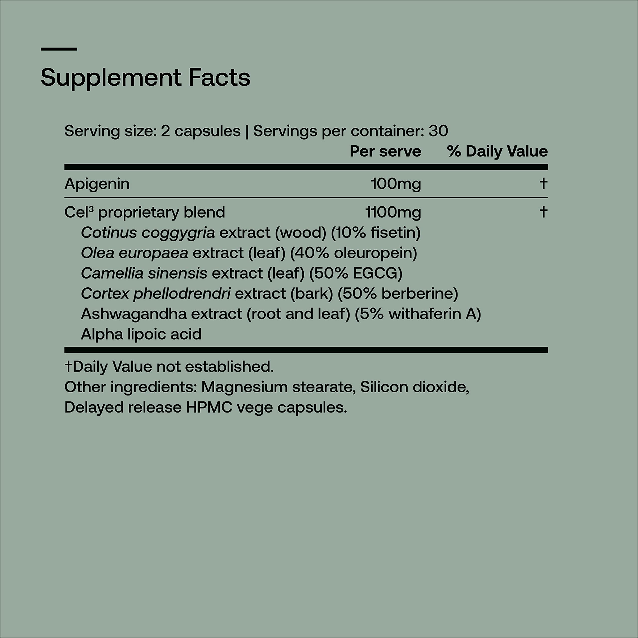 SRW Cel³ Renewal 60 Capsules - Stem Cell Supplement with Fisetin, Apigenin & Oleuropein | Supports Youthful Cell Function, Cellular Renewal & Healthy Aging | Anti-Aging Supplement for Men & Women | Daily Wellness & Longevity Support